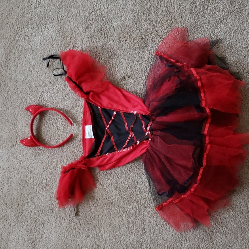 Girls Little Devil Halloween dress.